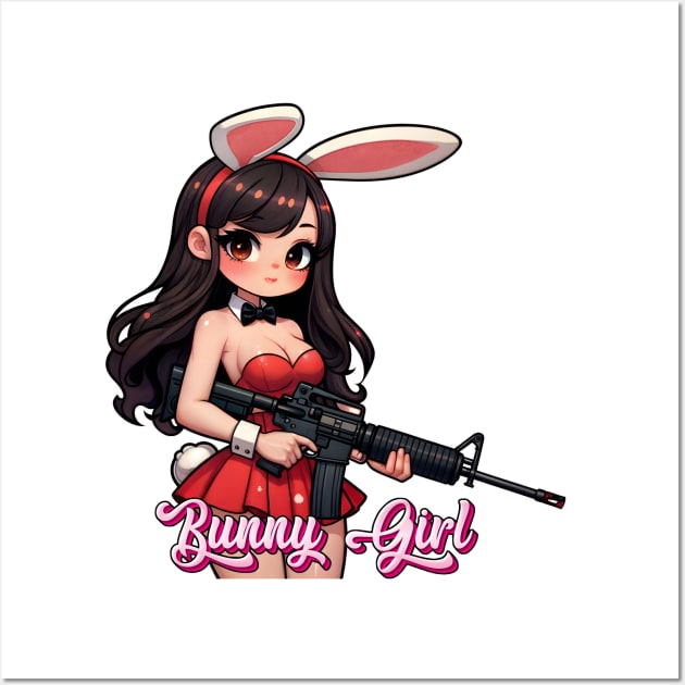 Tactical Bunny Girl Wall Art by Rawlifegraphic